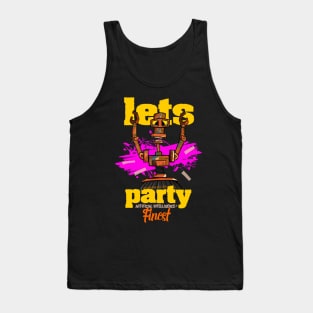 Lets party robot artificial inteligence AI funny Tank Top